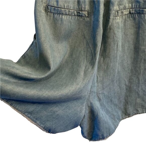 BEACHLUNCHLOUNGE COLLECTION Off The Shoulder Denim Style Romper, Size M - Picture 6 of 10